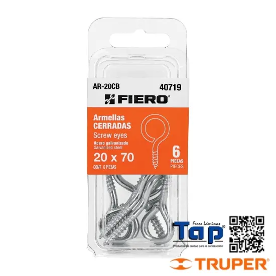 Imagen de ARMELLAS CERRADAS DE 20 X70 FIERO BLISTER C 6