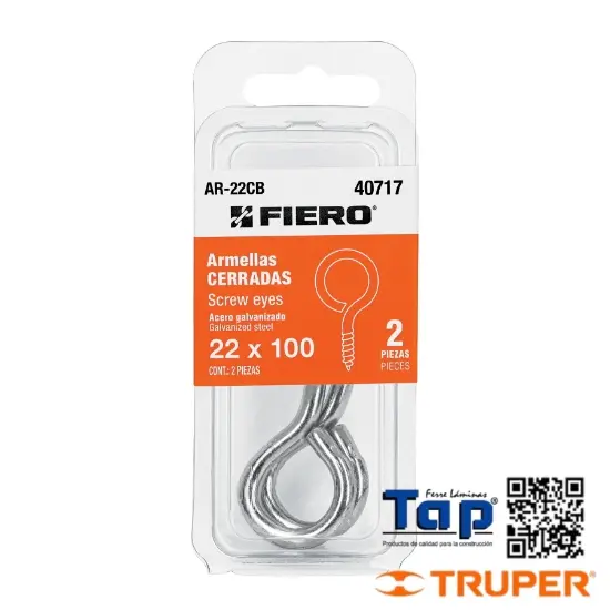 Imagen de ARMELLAS CERRADAS DE 22 X100 FIERO BLISTER C 2