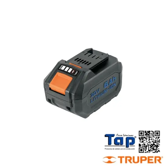Imagen de BATERIA ION LITIO 20V 6 AH TRUPER MAX
