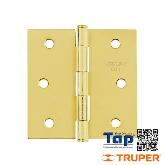 Imagen de BISAGRA CUA 051 2" LATON CBZA PLANA HERMEXBASIC