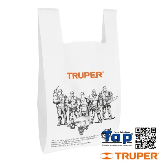 Imagen de BOLSAS PLASTICAS BIODEGRADABLES DE 34 X60 CM TRUPER 100 PZAS