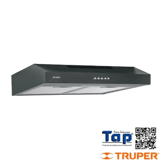 Imagen de CAMPANA EXTRACTORA 50 CM EMPOTRABLE NEGRA FOSET