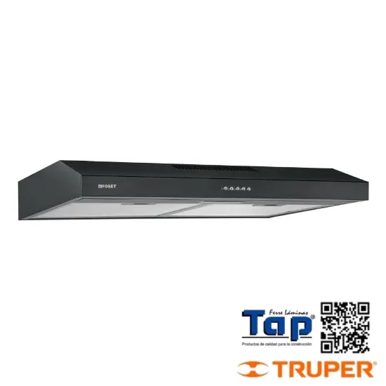 Imagen de CAMPANA EXTRACTORA 75 CM EMPOTRABLE NEGRA FOSET