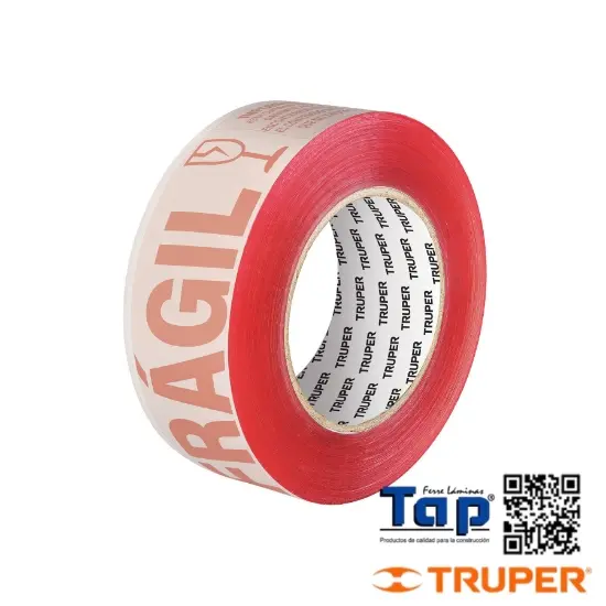 Imagen de CINTA EMPAQUE 48 MM X150 M"FRAGIL" TRUPER