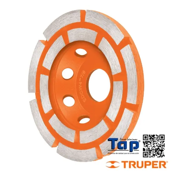 Imagen de COPA DIAMANTE DOBLE HILERA 102 4" X022 7/8" TRUPER