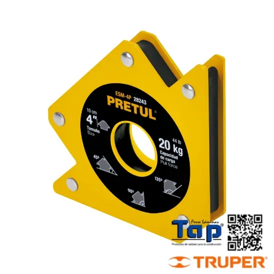 Imagen de ESCUADRA MAGNETICA P SOLDAR 102 4" CAPACIDAD 20 KG PRETUL