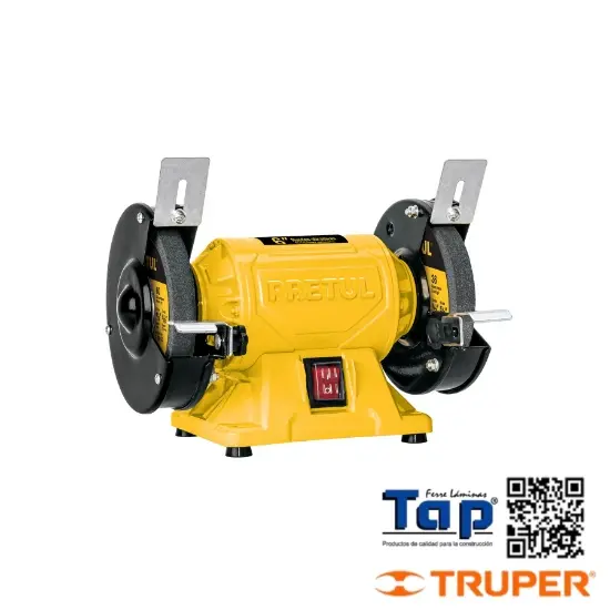 Imagen de ESMERIL DE BANCO 152 6" 006 1/4 HP (185 W) PRETUL