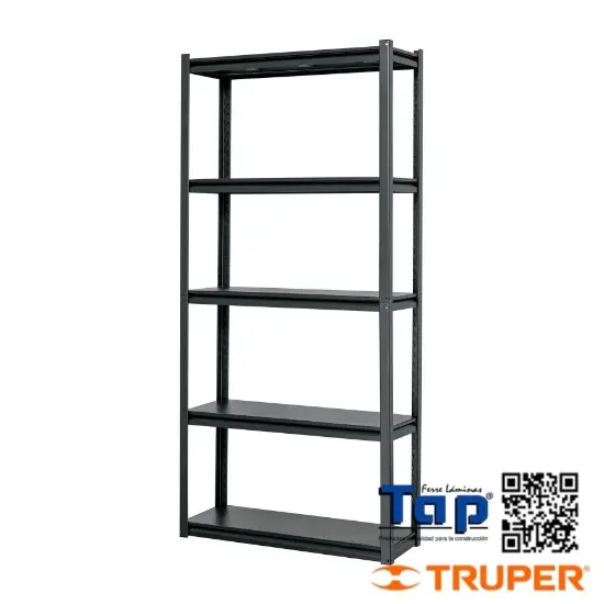Imagen de ESTANTE METAL 5 REPISAS CAPACIDAD 80 KG180X30X85 TRUPER