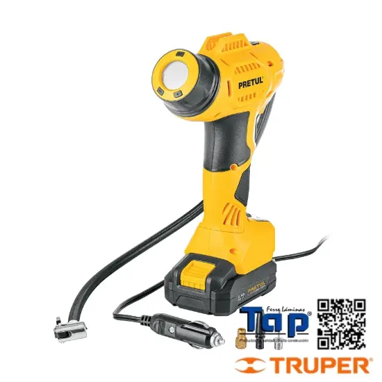 Imagen de INFLADOR DE AIRE 20V 1 BATERIA 2AH PRETUL
