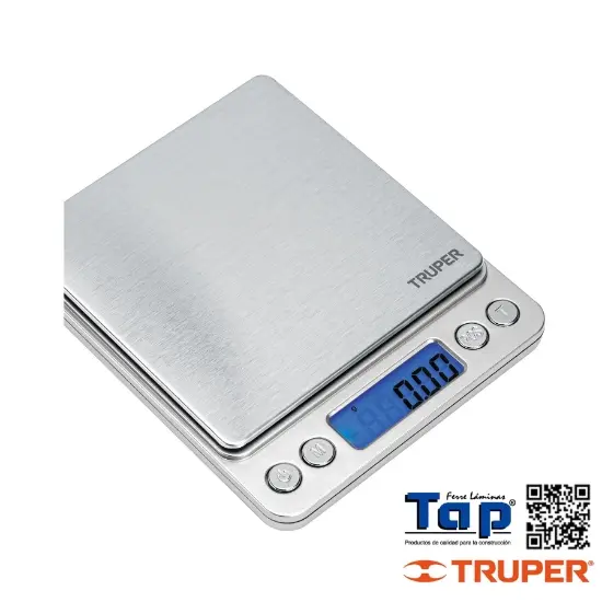 Imagen de BASCULA DIGITAL DE PRECISION DE BOLSILLO 500G TRUPER