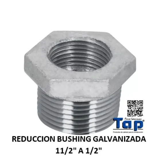 Imagen de REDUCCION BUSHING GALVANIZADA 11/2" A 1/2"
