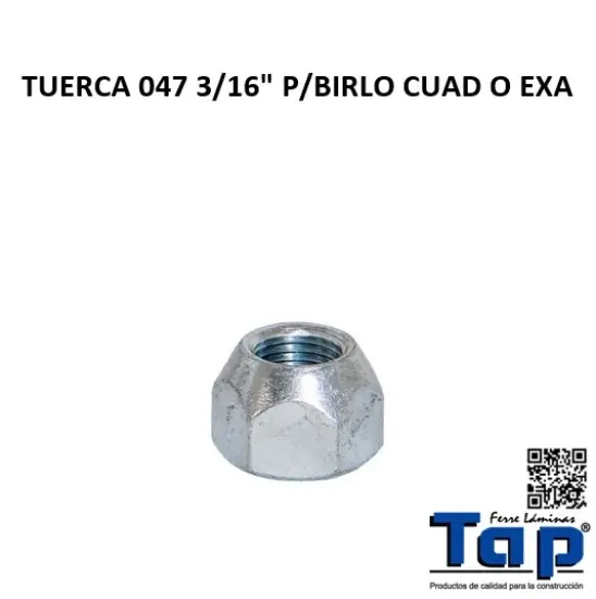Imagen de TUERCA 047 3/16" P/BIRLO CUAD O EXA