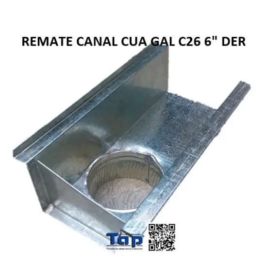 Imagen de REMATE CANAL CUA GAL C26 6" DER