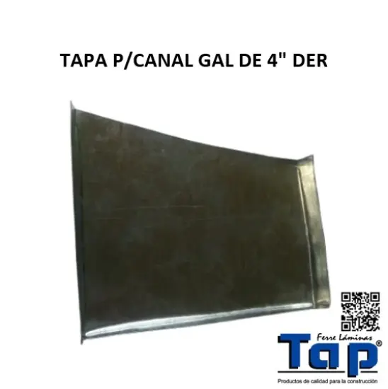 Imagen de TAPA P/CANAL GAL DE 4" DER