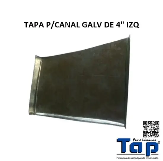 Imagen de TAPA P/CANAL GALV DE 4" IZQ