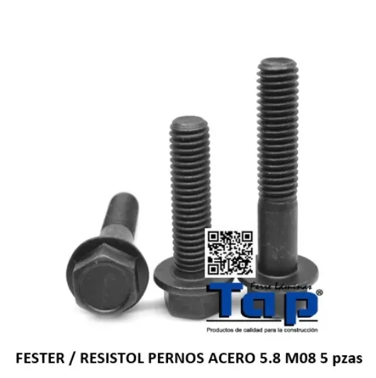 Imagen de FESTER / RESISTOL PERNOS ACERO 5.8 M08  5 pzas