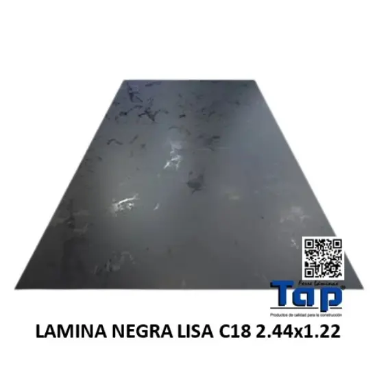 Imagen de LAMINA NEGRA LISA C18 2.44x1.22
