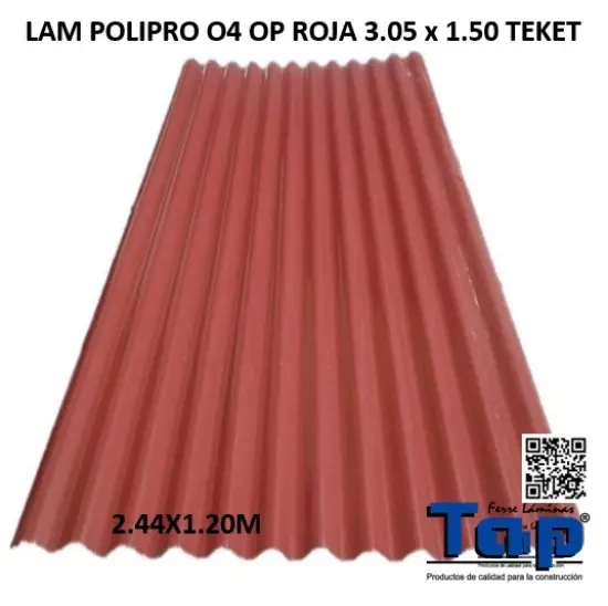 Imagen de LAM POLIPRO O4 OP ROJA 3.05 x 1.50 TEKET