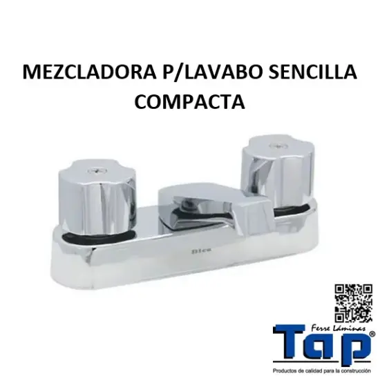 Imagen de MEZCLADORA P/LAVABO SENCILLA COMPACTA