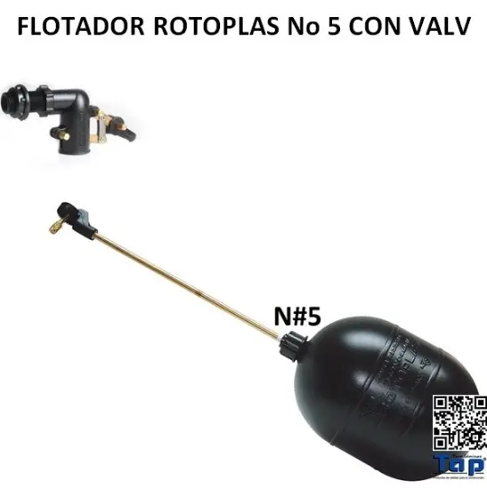 Imagen de FLOTADOR N° 5 MUltIC Y VALV 1/2 KIT ACCS
