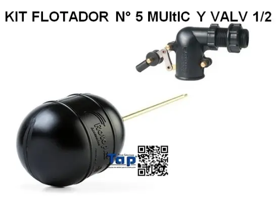Imagen de KIT FLOTADOR N° 5 MUltIC Y VALV 1/2