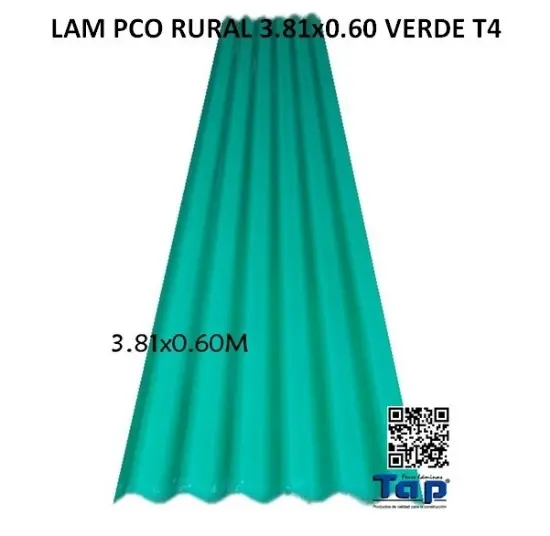 Imagen de LAM PCO RURAL 3.81x0.60 VERDE T4