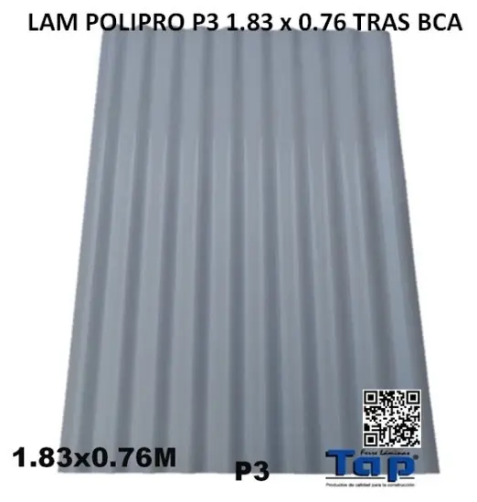 Imagen de LAM POLIPRO P3 1.83 x 0.76 TRAS BCA