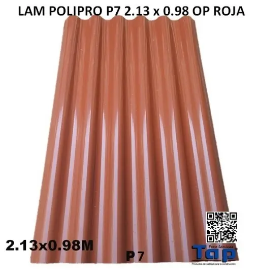 Imagen de LAM POLIPRO P7 2.13 x 0.98 OP ROJA