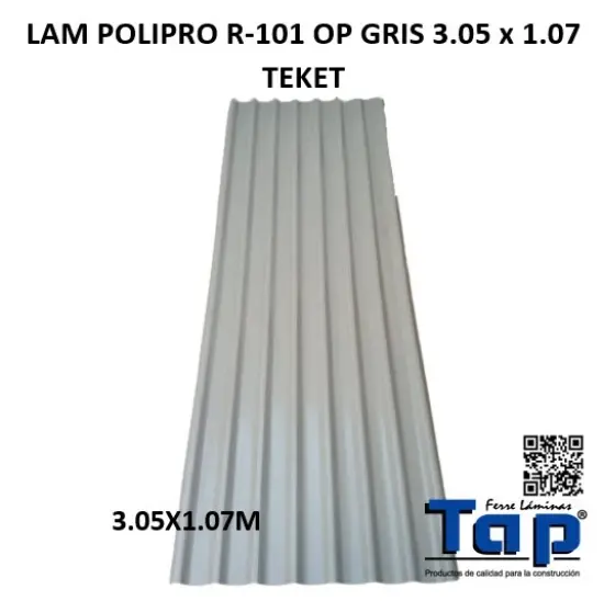 Imagen de LAM POLIPRO R-101 TRASLUCIDO BLANCO 3.05 x 1.07 TEKET