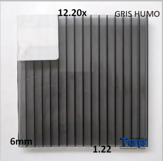 Imagen de POLI RE CEL 06 1.22X12.20 GRIS HUMO STARLINE