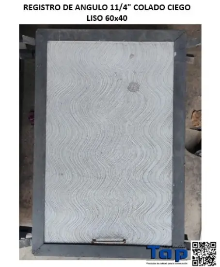Imagen de REGISTRO DE ANGULO 11/4" COLADO CIEGO LISO 60x40