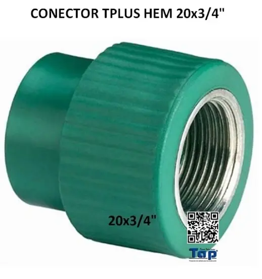 Imagen de CONECTOR TPLUS HEM 20x3/4" TERMOFUSION