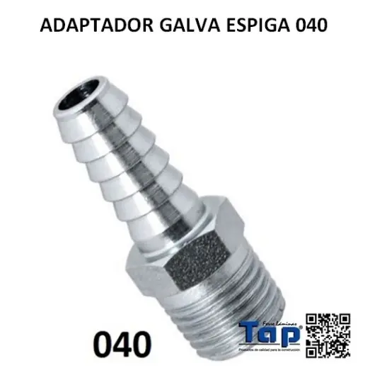 Imagen de ADAPTADOR GALVA ESPIGA 040