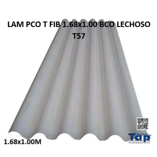 Imagen de LAM PCO T FIB 1.68x1.00 BCO LECHOSO T57