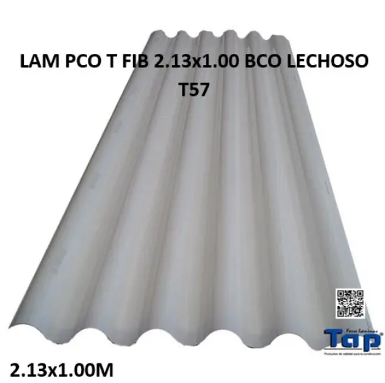 Imagen de LAM PCO T FIB 2.13x1.00 BCO LECHOSO T57