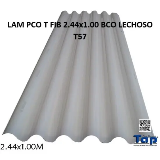 Imagen de LAM PCO T FIB 2.44x1.00 BCO LECHOSO T57 T57