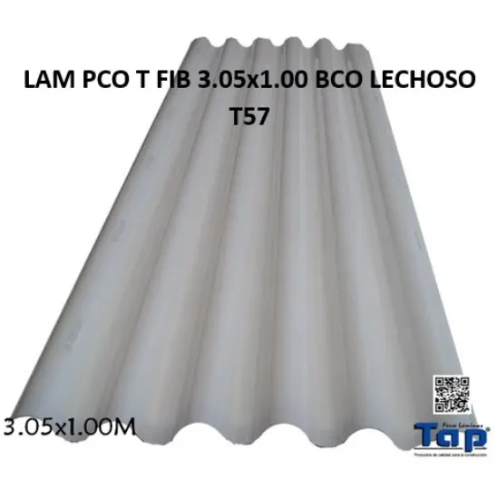 Imagen de LAM PCO T FIB 3.05x1.00 BCO LECHOSO T57 T57