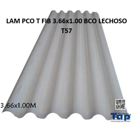 Imagen de LAM PCO T FIB 3.66x1.00 BCO LECHOSO T57