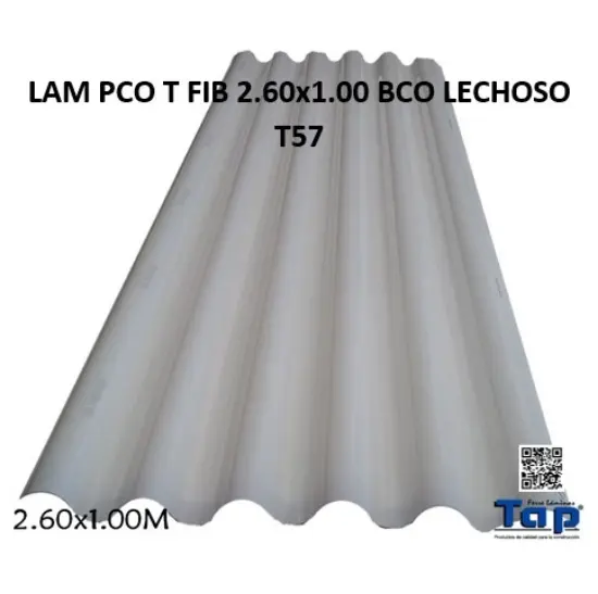 Imagen de LAM PCO T FIB 2.60x1.00 BCO LECHOSO T57 T57