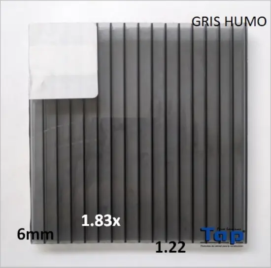 Imagen de POLI CEL 06 1.22X 1.83 GRIS HUMO MULTIWALL