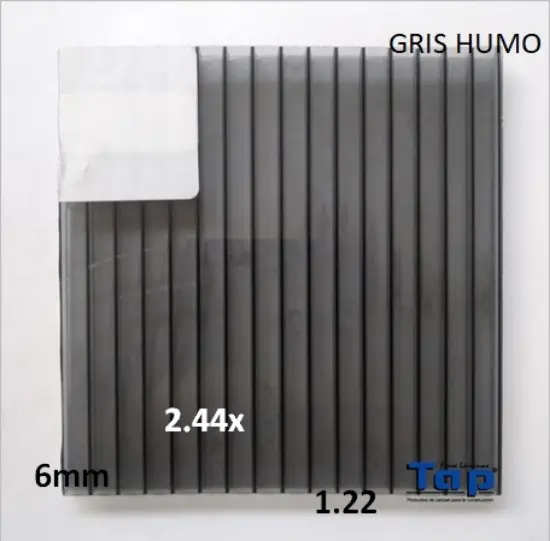 Imagen de POLI CEL 06 1.22X 2.44 GRIS HUMO MULTIWALL