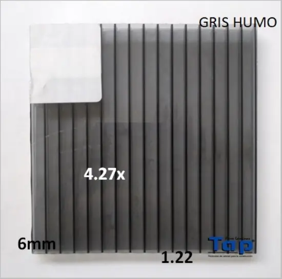 Imagen de POLI CEL 06 1.22X 4.27 GRIS HUMO MULTIWALL