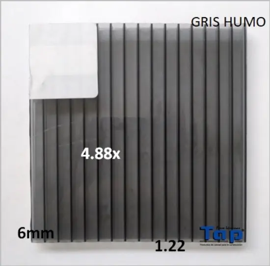 Imagen de POLI CEL 06 1.22X 4.88 GRIS HUMO MULTIWALL