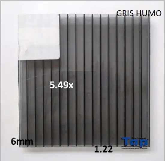 Imagen de POLI CEL 06 1.22X 5.49 GRIS HUMO MULTIWALL