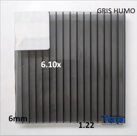 Imagen de POLI CEL 06 1.22X 6.10 GRIS HUMO MULTIWALL