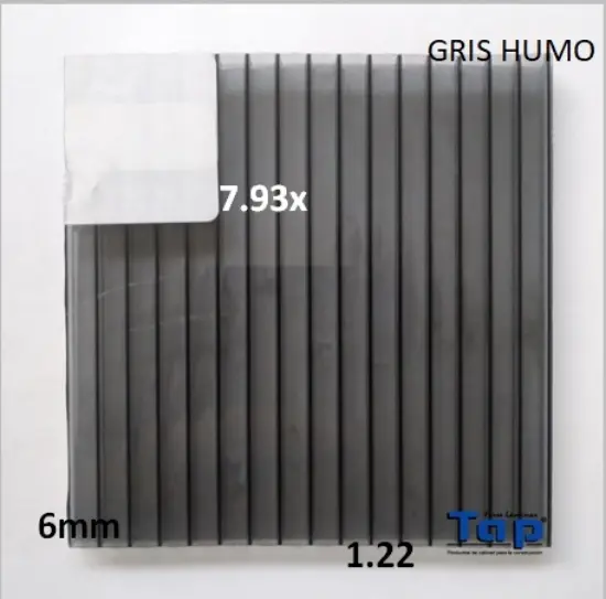 Imagen de POLI CEL 06 1.22X 7.93 GRIS HUMO MULTIWALL