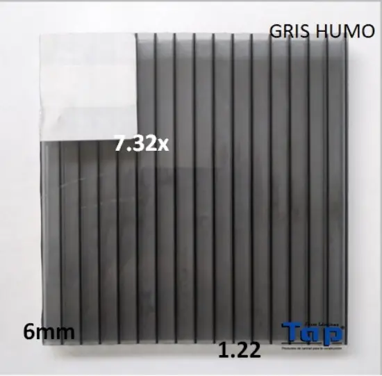 Imagen de POLI CEL 06 1.22X 7.32 GRIS HUMO MULTIWALL
