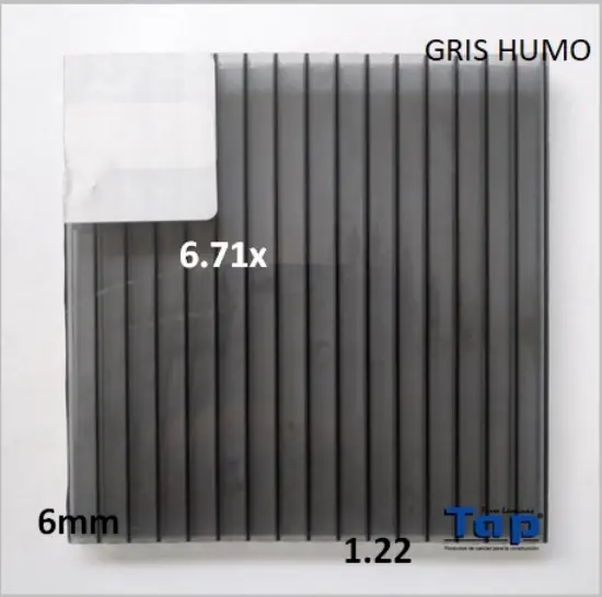 Imagen de POLI CEL 06 1.22X 6.71 GRIS HUMO MULTIWALL