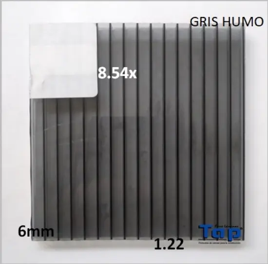 Imagen de POLI CEL 06 1.22X 8.54 GRIS HUMO MULTIWALL