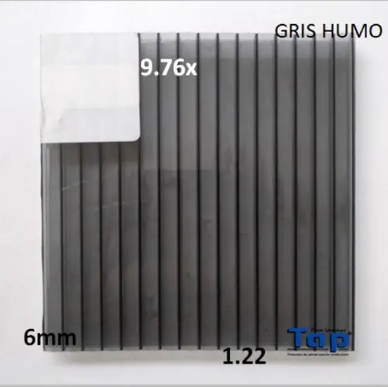 Imagen de POLI CEL 06 1.22X 9.76 GRIS HUMO MULTIWALL